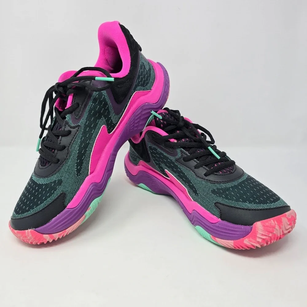 Under Armour Spawn 4 Basketball Shoes Black Pink Purple Mens 9 3028834-001